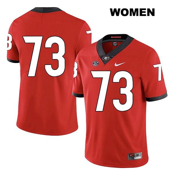 Georgia Bulldogs Women's Xavier Truss #73 NCAA No Name Legend Authentic Red Nike Stitched College Football Jersey XOS0156ZZ